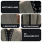 Men’s Stylish Notched Lapel Winter Tweed Jacket with White Duck Down Lining