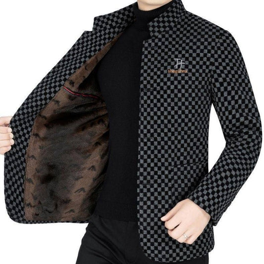 【✨Get 60% off】💖Men’s Trendy Checkered Warm Jacket with Pockets