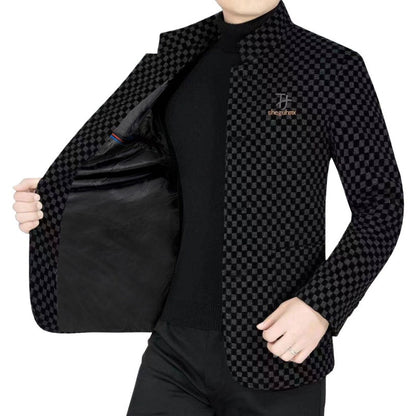 【✨Get 60% off】💖Men’s Trendy Checkered Warm Jacket with Pockets