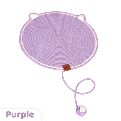 🎉Best Gifts for Bags 🎉 Cotton Rope Cat Scratching Mat with Ball Toy