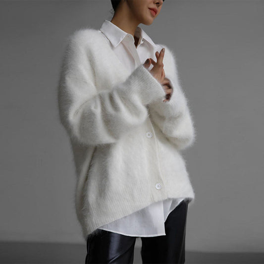 ✨Få 50% rabatt💖Women's Cozy Fuzzy Knit Cardigan